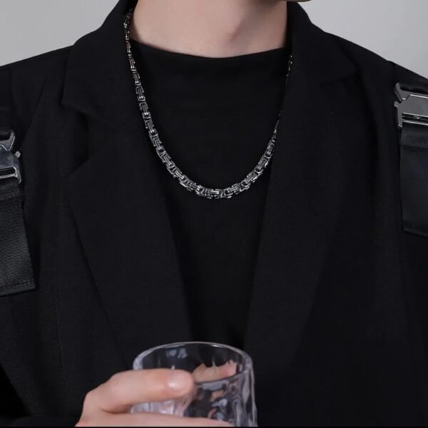 6mm Titanium Steel Cuban Wrap Necklace Fashion Hip Hop Chain No Fading Clavicle Chain Accessories
