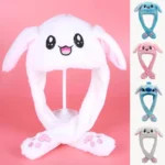 Cute Caps Plush Embroidery Women Hat For Kids Children Girls Boy Wrap Warm Dancing Rabbit Ear Hat