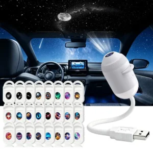 USB Starry Sky Projector Lamp with Clear Image Adjustable Brightness Touch Control 2-in-1 Night Light And Star Projector