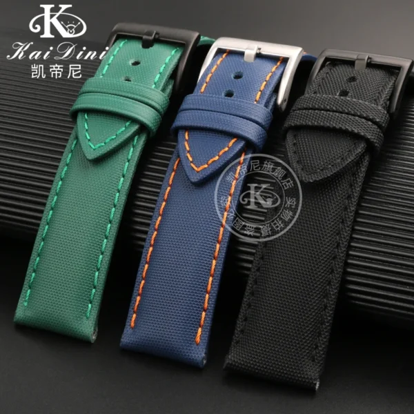 Quick release For Rolex Omega Seahorse Tag Heuer Fiber nylon watch band 20 21 22 23mm Refined steel Butterfly clasp Watch strap