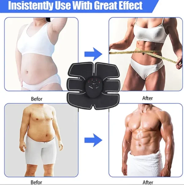 Men and Women Electric EMS Muscle Training Stickers for Advanced Weight Loss and Abdominal Toning Device for Full-Body Sculpting and Fitness