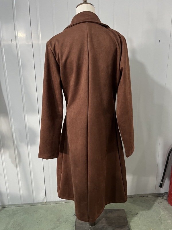 Women's Long Trench Coat Casual Loose Fit Fall Winter Outerwear Jacket For Daily Wear Clothing